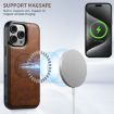 iPhone 16 Plus Suteni H15 MagSafe Oil Eax Leather Wallet Case - 4