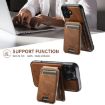 iPhone 16 Plus Suteni H15 MagSafe Oil Eax Leather Wallet Case - 6