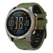Garmin 22mm Quick Release Silicone Watch Band - Army Green Black - 1