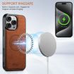 iPhone 16 Pro Suteni H16 Litchi Texture Leather Wallet Case (Khaki) - 4
