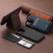 iPhone 16 Pro Suteni H16 Litchi Texture Leather Wallet Case (Khaki) - 8