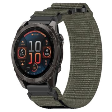 Garmin Fenix 8 AMOLED 47mm Nylon Hook and Loop Fastener Watch Band - 1