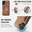 iPhone 16 Plus DG.MING M5 Series Zip RFID Multi Card Leather Case - 5