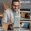 iPhone 16 Plus DG.MING M5 Series Zip RFID Multi Card Leather Case - 8