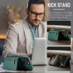 iPhone 16 Pro DG.MING M5 Series Zip RFID Multi Card Detachable Leather Phone Case Green - 8