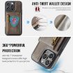 iPhone 16 Pro DG.MING M5 Series Zip RFID Multi Card Detachable Leather Phone Case - 5