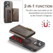 iPhone 16 Pro DG.MING M5 Series Zip RFID Multi Card Detachable Leather Phone Case - 7