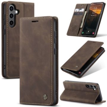 Samsung Galaxy S24 FE 5G Leather Phone Case - Coffee - 1