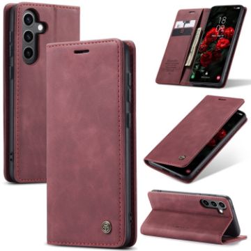 Samsung Galaxy S24 FE 5G CaseMe 013 Red Leather Phone Case - 1