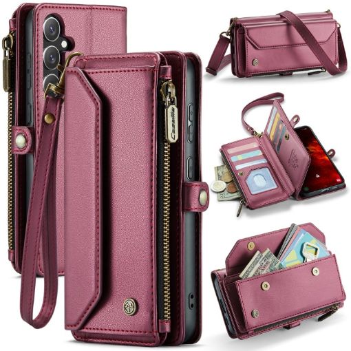 Samsung Galaxy S24 FE 5G CaseMe C36 Wallet Case (Red) - 1