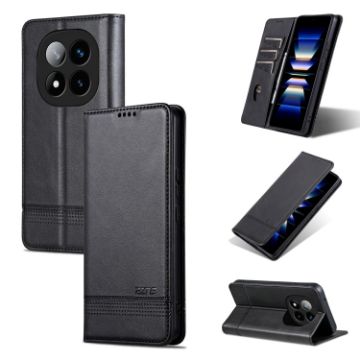 Redmi Note 14 Pro+ 5G Leather Phone Case - Black - 1