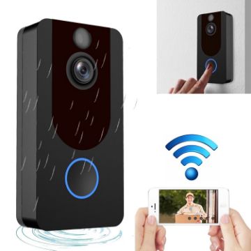 V7 1080P Full HD WiFi Security Doorbell - Two-way Audio, PIR Motion Detection - 1