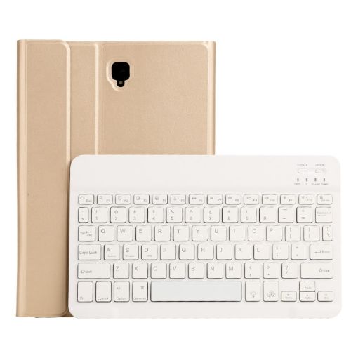 Samsung Galaxy Tab S4 10.5" Bluetooth Keyboard Leather Case (Gold) - 1