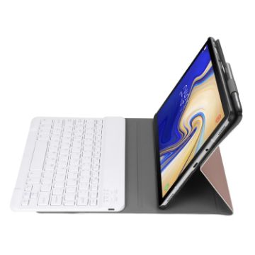 Samsung Galaxy Tab A 10.1 Bluetooth Keyboard Leather Case - Rose Gold - 1
