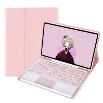 Pink Leather Case for Samsung Galaxy Tab A8 10.5 - Bluetooth Keyboard - 1