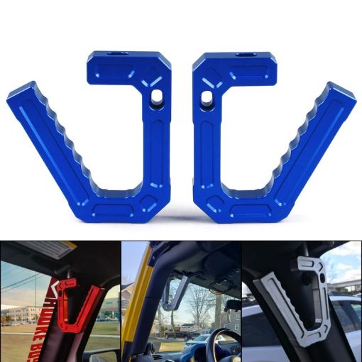 Blue Aluminum Interior Handle for Jeep Wrangler JK 2007-2018 - 1