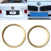 Gold Zinc Alloy Steering Wheel Decoration Ring Sticker Set for BMW 3 Series - 1