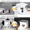 PULUZ 20cm LED Panels Portable Light Studio Tent Box Kit with Backdrops - 7