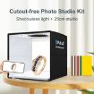 PULUZ 25cm Folding LED Photo Studio Tent Box + Light Panel + 12 Backdrops - 2