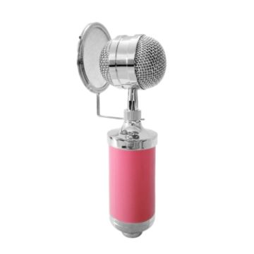 3000 Home KTV Mic Condenser Sound Recording Microphone (Pink) - 1