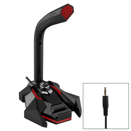 GK Desktop Dual Mic Condenser Microphone - Red - 1