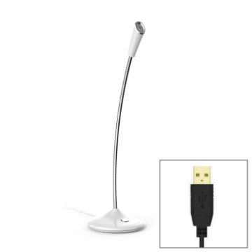 BK Desktop Gooseneck USB Microphone - White - 1