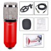 BM-800 Studio Condenser Microphone with Shock Mount - Red - 4