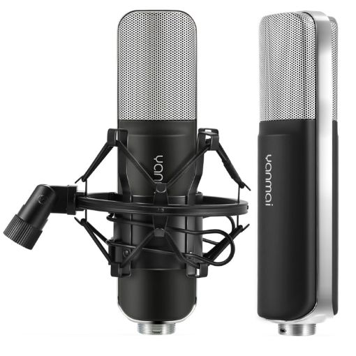 Yanmai Q8 Professional Game Condenser Microphone with Holder - Black - 1