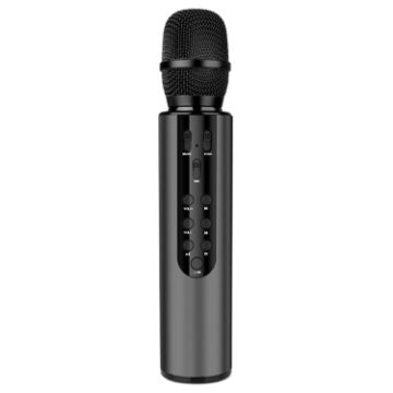K3 Bluetooth 5.0 Karaoke Microphone - Black - 1