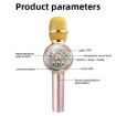K2 Bluetooth 5.0 Karaoke Microphone with Colorful Lights (Gold) - 2