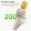 K2 Bluetooth 5.0 Karaoke Microphone with Colorful Lights (Gold) - 3