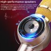 K2 Bluetooth 5.0 Karaoke Microphone with Colorful Lights (Gold) - 5