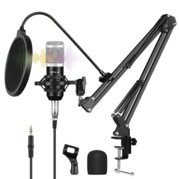 PULUZ Studio Broadcast Singing Microphone Kit - Silver - 1