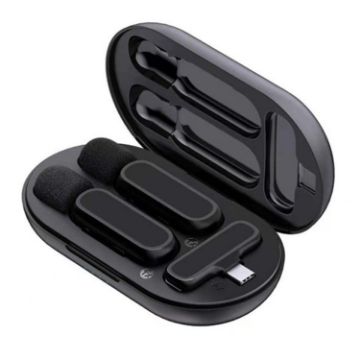 K61 Noise Cancelling Wireless Lapel Microphone - Portable Recording - 1
