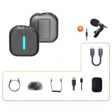 Outdoor Wireless Lavalier Microphone with Noise-Cancelling Technology - 1