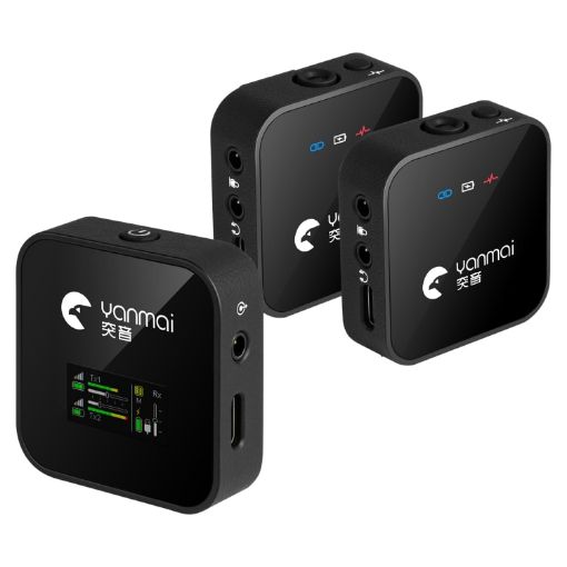 Yanmai GF525 Wireless Lavalier Microphone with LED Display - 1