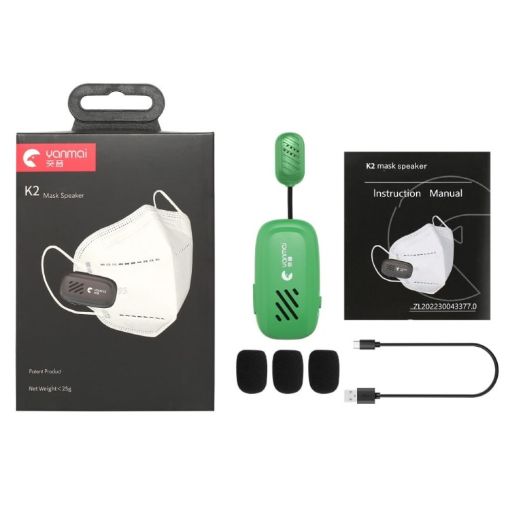 Yanmai K2 Portable Mini Wireless Bluetooth Lapel Microphone Green - 1