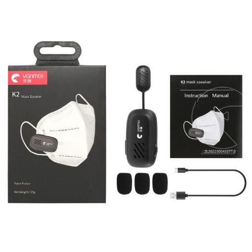 Yanmai K2 Portable Mini Wireless Bluetooth Lapel Microphone - Black - 1