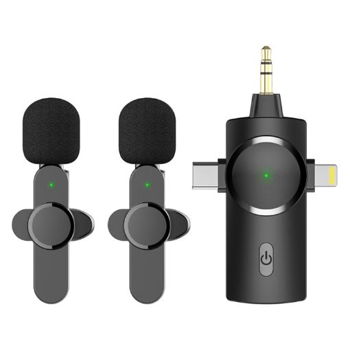 3 in 1 Noise Reduction Lavalier Wireless Microphone with Mic - 1