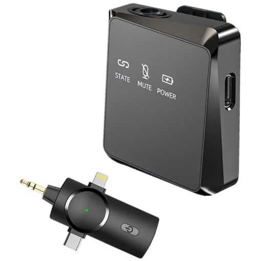 Mini Wireless Lavalier Microphone for iPhone/Android/PC Camera - 1