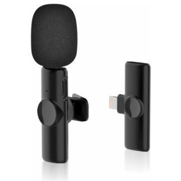 Bluetooth Mini Microphone Wireless Lavalier for iPhone/iPad - 1