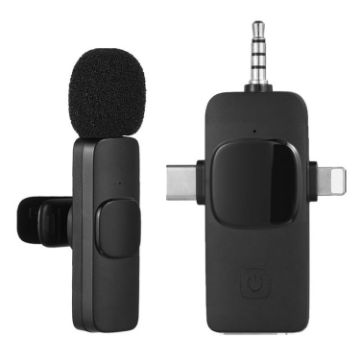 Wireless Lavalier Microphones for iPhone/Android - 2 in 1 - 1