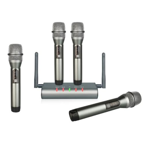 XTUGA U-F4600 4-Channel UHF Wireless Microphone System with 4 Handheld Mic - 1
