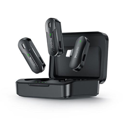YESIDO KR16 Wireless Lavalier Microphone - 2 in 1 Receiver - 1