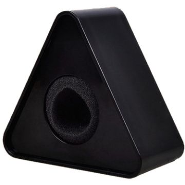 Interview Microphone Logo Flag Station - Triangular Black - 1