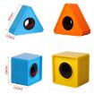 Blue Square Interview Microphone Logo Flag Station - 4