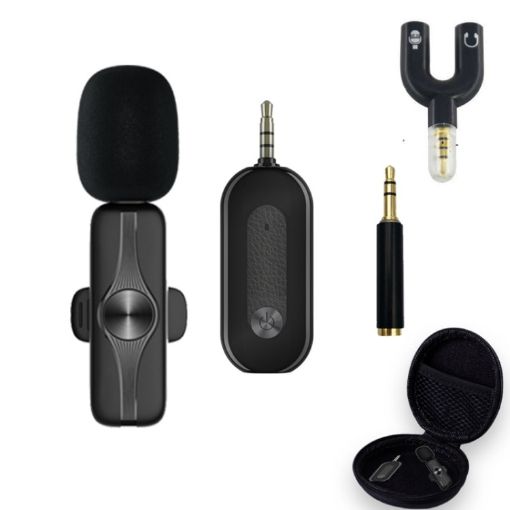 Elebest 3.5mm Wireless Lavalier Microphone Mini Clip-On Mic - 1