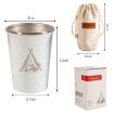 AOTU AT6657-2 4pcs Outdoor Camping Stainless Steel Water Cup Set - 2