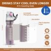 590ml Summer Outdoor Sports Training Spray Cooling Water Cup - Colorful 3-layers - 4