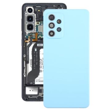 Samsung Galaxy A52 Battery Back Cover with Camera Lens Cover - Blue - 1